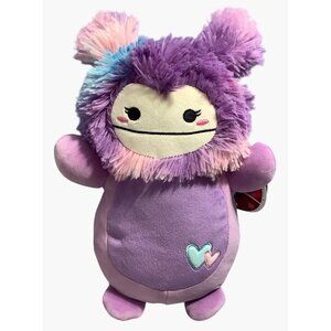 Squishmallow Plush Eden  The Bigfoot Hug Mees 10" Purple Stuffed Toy